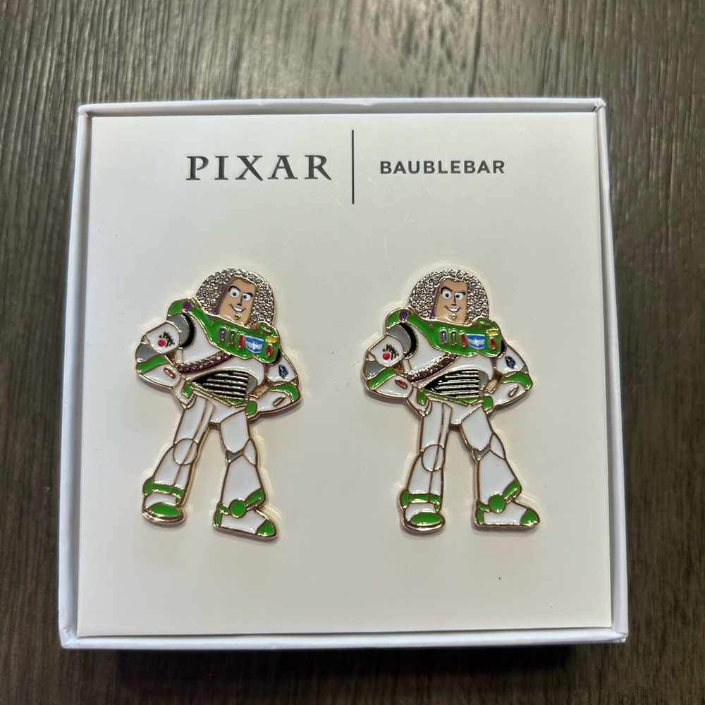 Buzz lightyear Toy Story Disney bauble bar earrings- never worn